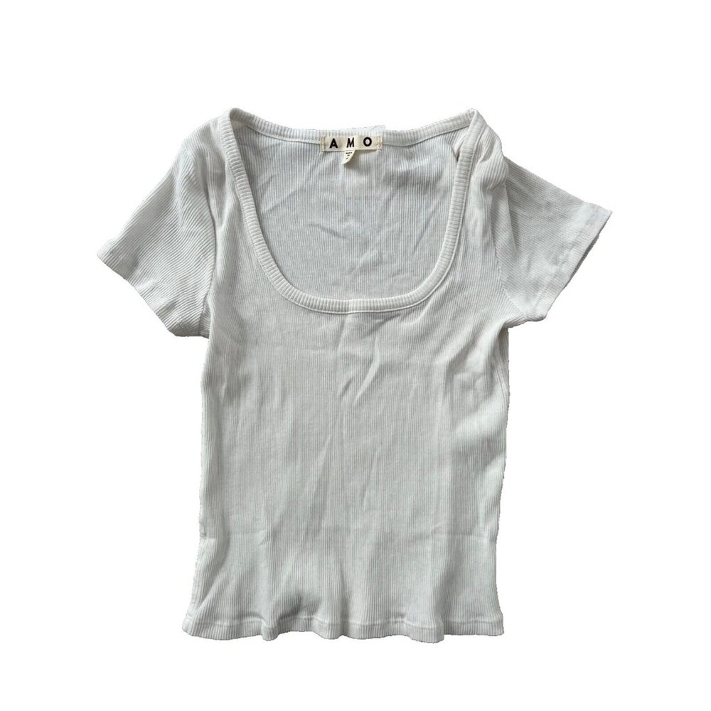 Amo Cotton Rib Top Off White ( M )
